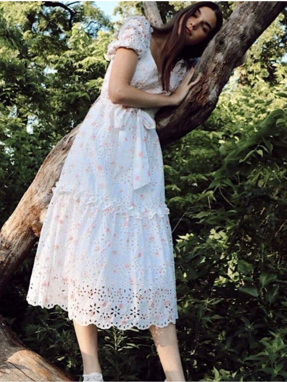 LoveShackFancy for Target Dress Clementine Ruffle Midi Eyelet
Dress Sz 12 - Picture 2 of 15